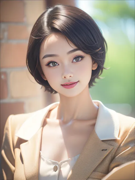 real, photo, {realistic}, {incredibly_absurderes}, bust, transparent_background：2.5, {girl},chinesegirl：1.3， short hair, brown h...