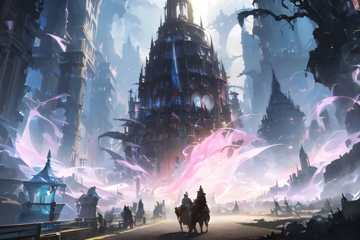 ”a bus journeys west,
the windshield flashing pink,
pink glancing off of metal,
brushing the dented flank
of blue, beat-up enamel." fantasy, RPG, adventurous. (masterpiece:1.2, best quality, digital art, hyperrealistic details, detailed digital art, realis...