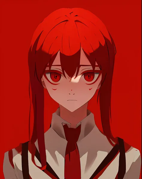 masterpiece, best quality, yameroyandere, crazy eyes, yandere, red background, constricted pupils, red eyes, empty eyes,stylized graffiti style
