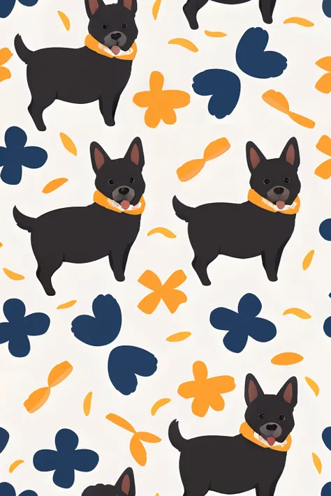 masterpiece, best quality, kpstyle,dog,simple background, too many,
