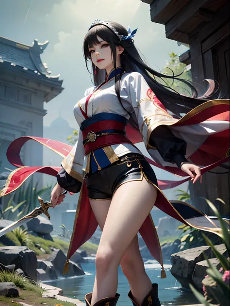 royal sister，swordsmen，big sister type，oriental women，gallant woman，cold ass，tmasterpiece，a high resolution,,absolutely beautifu...