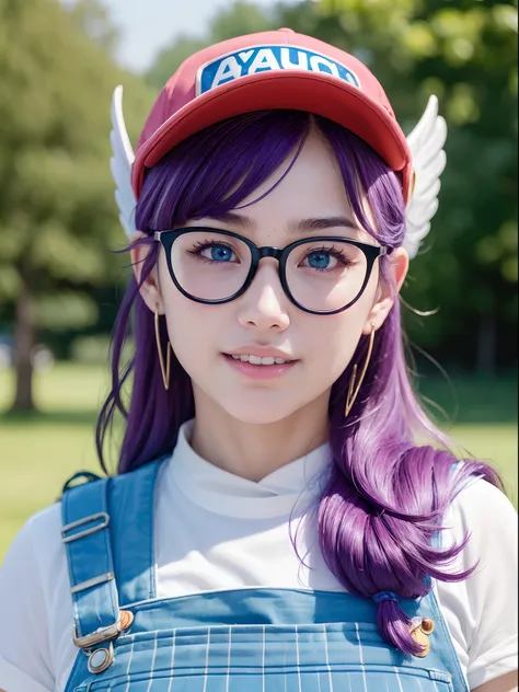 (masterpiece, best quality:1.4), (close up:1.5) (face focus:1.5), 1girl, solo, (european youth:1), arale, glasses, blue eyes, lo...