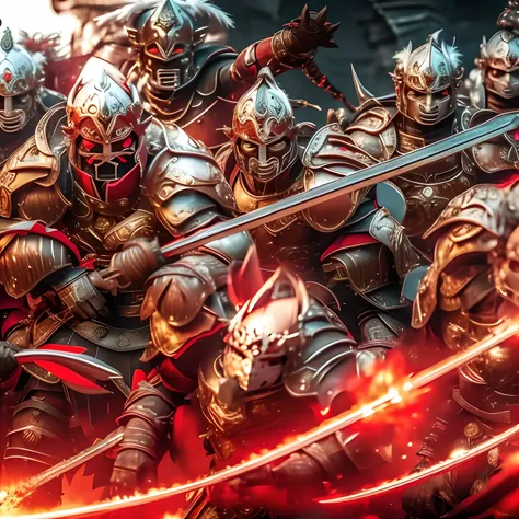 A group of asura warriors