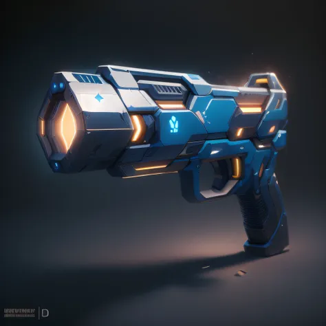 blue sci-fi gun,hand grenade,(masterpiece, top quality, best quality, official art, beautiful and aesthetic:1.2),(8k, best quali...