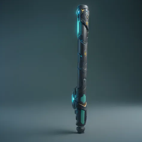 green sci-fi bo staff,(masterpiece, top quality, best quality, official art, aesthetic:1.2),(8k, best quality, masterpiece:1.2)