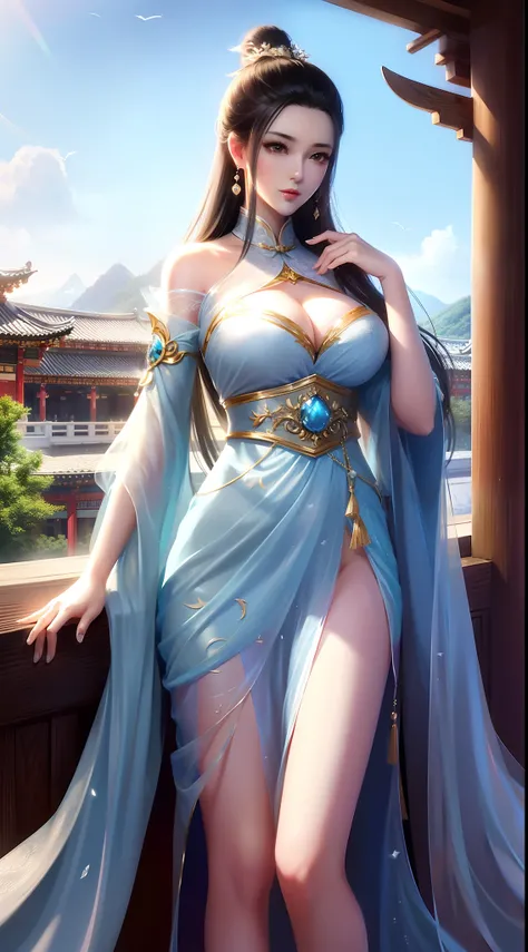 ((best qualtiy)),RAW photos,((tmasterpiece)),Need,超高分辨率,16k,Super clear picture quality,Wallpapers,realisticlying,Front lighting,Complicated details,Exquisitedetailsandtextures,1girll,独奏,Chinese architectural background,(年轻),full bodyesbian,Facial highligh...