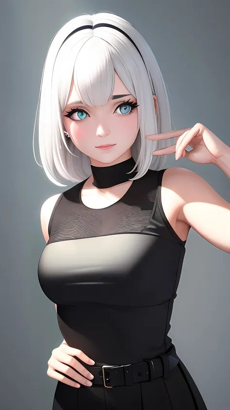 mulher jovem bonito, ultra alta qualidade, volumetic, bio-luminescence, luminismo, white hair, global ilumination, ambient occlu...