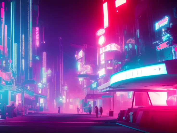 create a cover for an electronic music album with the art in the neon cyberpunk model