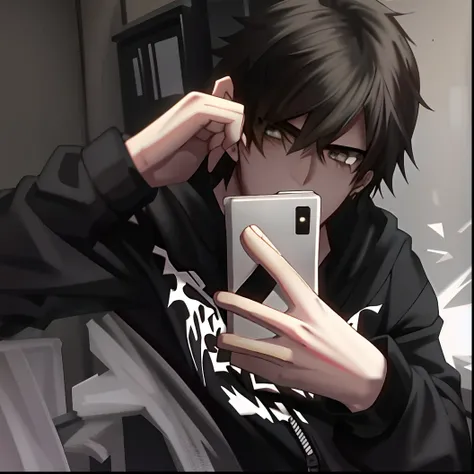 Drawn in anime style,Handsome boy,delicated