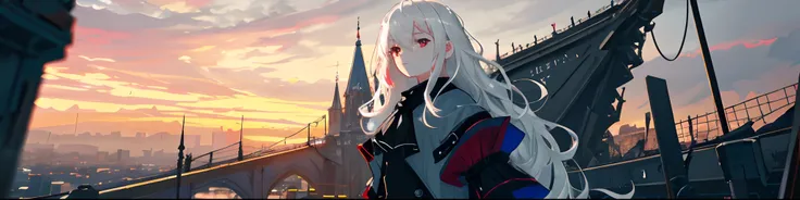 masterpiece, best quality, extremely detailed, cinematic lightning, intricate detail, highres, official art, finely detailed beautiful face and eyes, high resolution illustration, 8k, depth of field, bokeh, solo, 1girl, a girl with white hair and red eyes,...