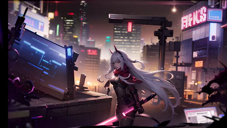 on the streets of the city，cyberhorse shines。digital cyberpunk anime art，the best anime 4k sci-fi wallpaper for mecha aesthetic ...