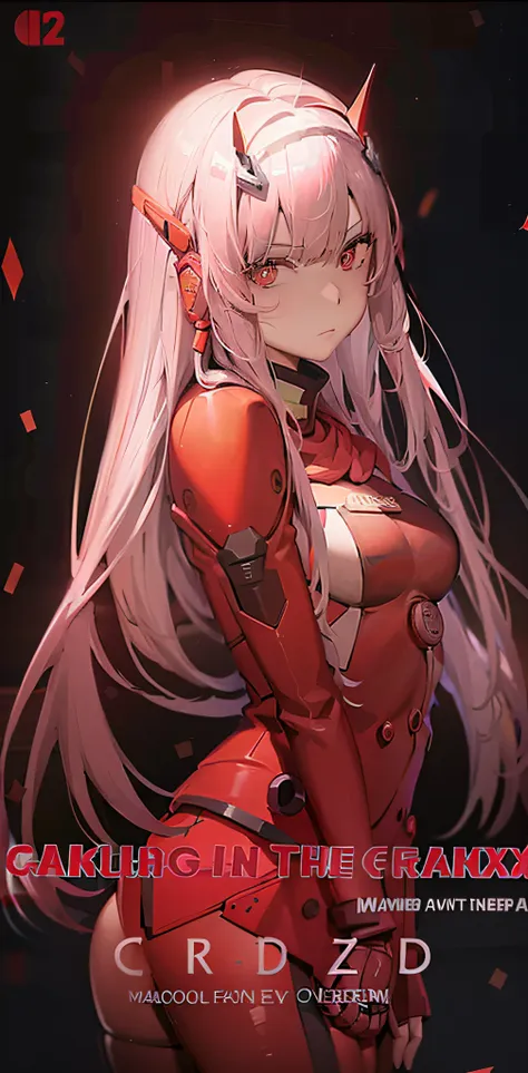 close-up of a man with long hair dressed in red, zerotwo, red armor, anime manga robot!! anime girl, anime girl of the future, a...