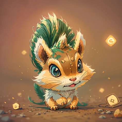 Cute tiny hyper realistic Anime chipmonk from pokemon, chibi, adorable and fluffy, logo design, cartoon, cinematic lighting effect, charming, 3D vector art, cute and quirky, fantasy art, bokeh, hand-drawn, digital painting, soft lighting, isometric style, ...