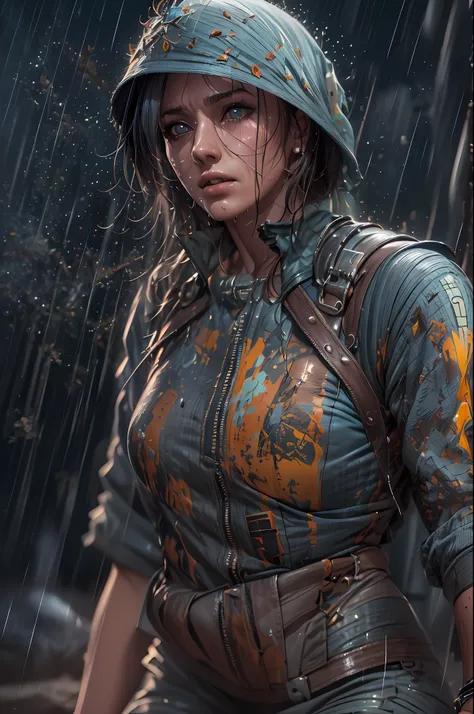 raining,wet,thighs, battlefield, (slim, fit,flat chest, petite),ukranian, photorealistic, high definition, detailed realistic, detailed, hyper detailed, realistic skin texture, ultra high resolution, high resolution,flagpainted, (masterpiece, best quality)...