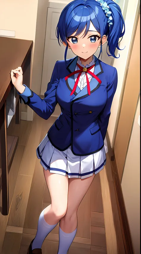 kiriya aoi,fullbody, school dress 1, ((masterpiece,highres)),