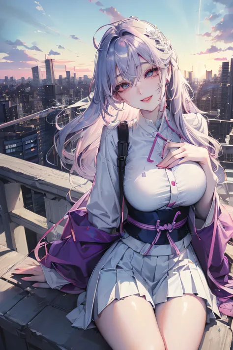 official art, masterpiece, sharp focus, (beautiful gorgeous cute Korean woman:1.3), (beautiful cute korean:1.3), korean beauty, Delicate and beautiful hair and eyes and face, realistic, ultra detailed, beautiful girl, blue sky, glow white particle, (sideli...