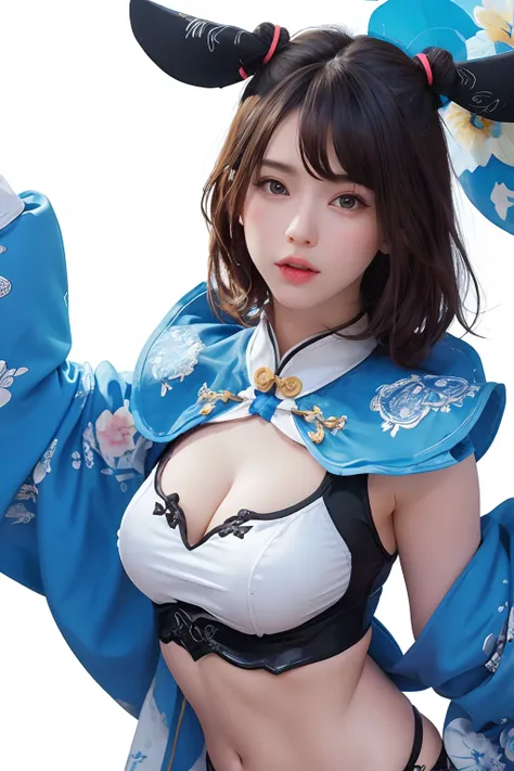 (upper body: 1.5),(white background:1.4), ((tachi-e)), original,(illustration:1.1),(best quality),(masterpiece:1.1),(extremely detailed CG unity 8k wallpaper:1.1), (colorful:0.9),(panorama shot:1.4),(full body:1.05),(solo:1.2), (ink splashing),(color splas...