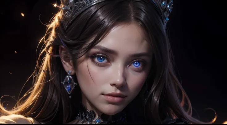 Portrait hyper realistic super detailed sexy face of princesse glowing eyes face portrait