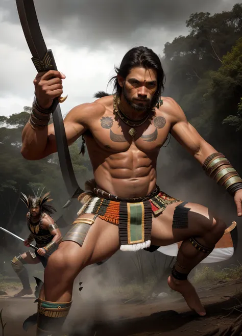 Amazon male warrior，Fierce