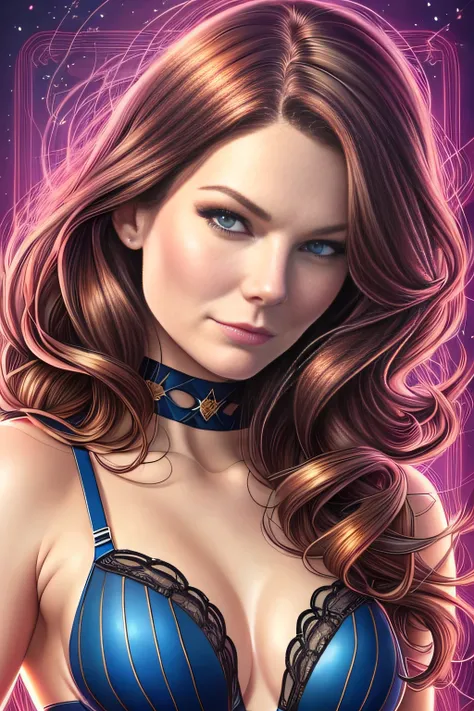 Kirsten Dunst como Mary Jane Watson, (((cabelo ruivo))), cabelo comprido, em Nova Iorque, Colouring, Pintura digital, arte conceitual, liso, foco nítido, lingerie sexy, Arte Hiper detalhada, por John Blanche retocado, Realistic, rosto liso, olhos perfeitos...