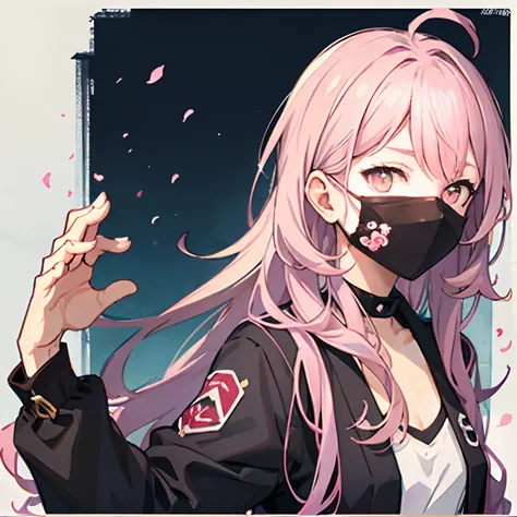 anime girl with a mask on her face making a gesture, anime vibes, in an anime style, subtle anime style, anime style only, in anime style, flat anime style, anime moe artstyle, anime styled, wearing all black mempo mask, anime style, anime aesthetic, lofi ...