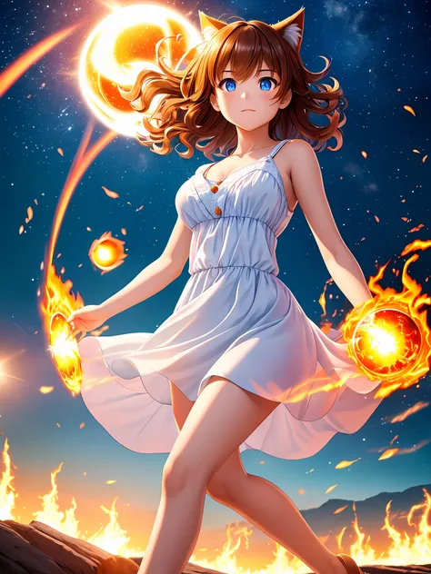 (masterpiece:1.1), (best quality:1.2), (artwork:1.1) of (real adult catgirl in light nightdress, dynamic pose:1), skinny, thin legs, thin hips, crepuscular rays, (scenic, floating short hair, tender, natural skin, upper body, tall), (crisp:1.1), (ultra det...