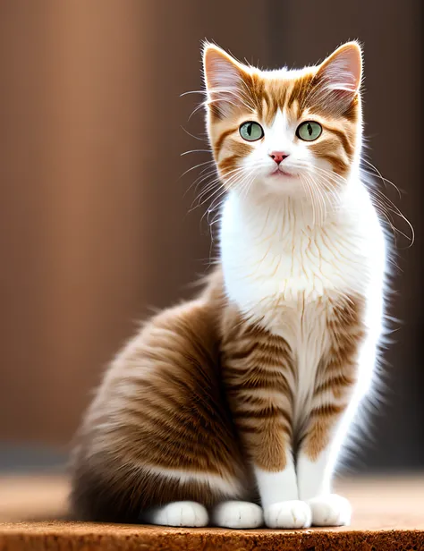 A cute golden gradation cat