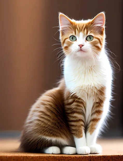 A cute golden gradient cat