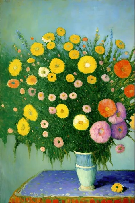 The feeling of floral oil painting Bonnard