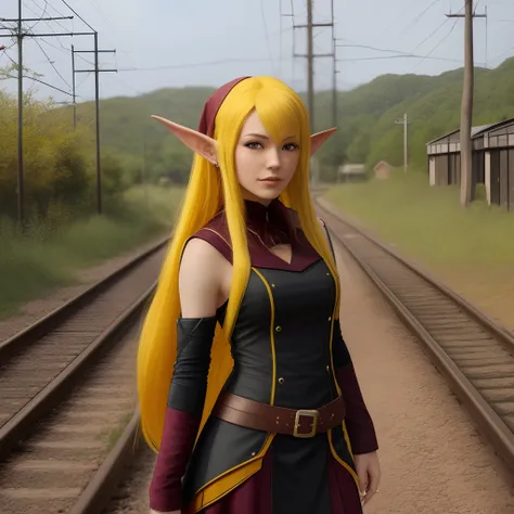 A yellow-haired elf girl of the Mori line