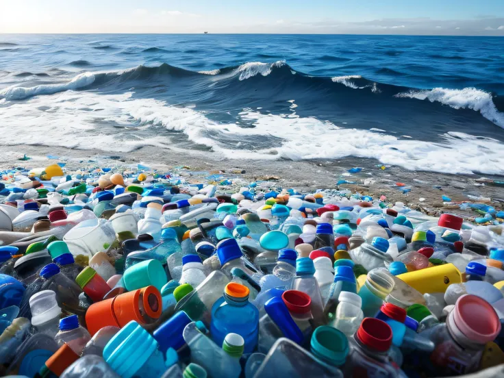 The ocean is filled with plastic waste