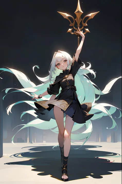 MKSKS style, (Very detailed background:1.0), (highly detailed back ground:1.0), 1girll, full_Body,,frontage，Masterpiece, Best quality, (1girll, Solo, Girl:1.2),，White hair,Best shadow,Codex,Create magic,putting hand up，Arm Raised，Raised Legs，Whole body dia...