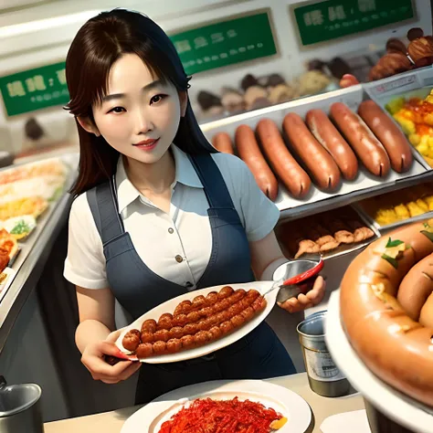 Liu Yifei, who sells starch sausages