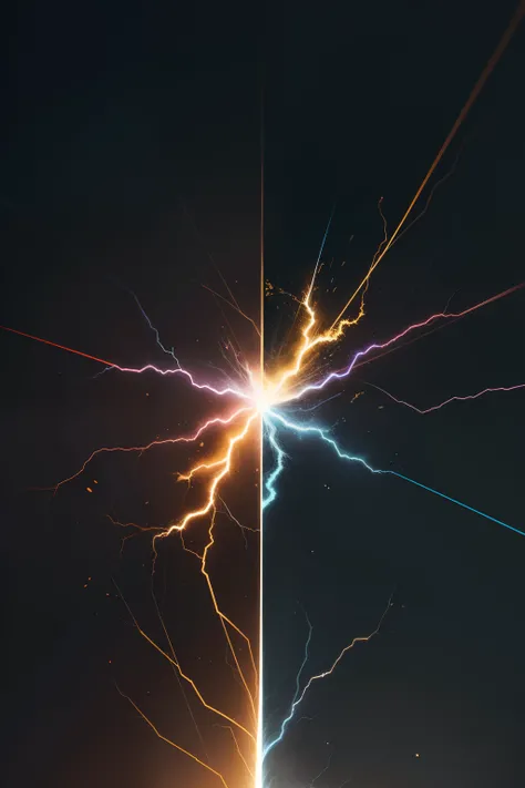 A dark background filled with energy, electric sparks, and circuit elements.