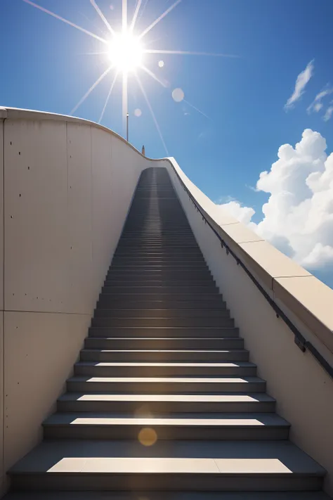 giant staircase pointed to the sky