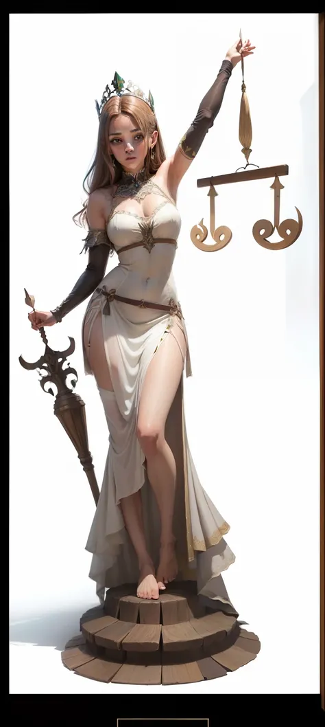 vestido branco, cinto de couro medieval marrom, espartilho, barefoot, vestido top, sem mangas, decote nos seios , biquinhos duros, molhadinha, volome nos seios , decote nos seios, espartilho medieval, segurando lanterna