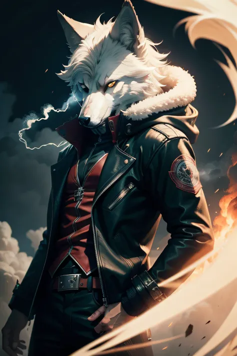 wolf jacket anime wallpaper fantasy smoke