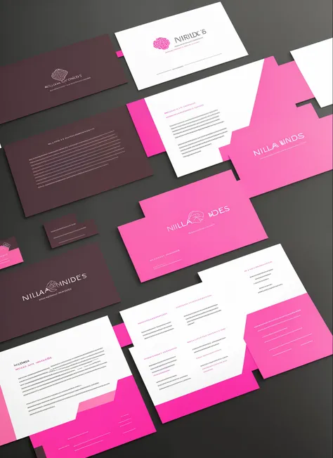 Generate a logo with pink tones with the name Nilda Marcondes Aesthetics and Wellness