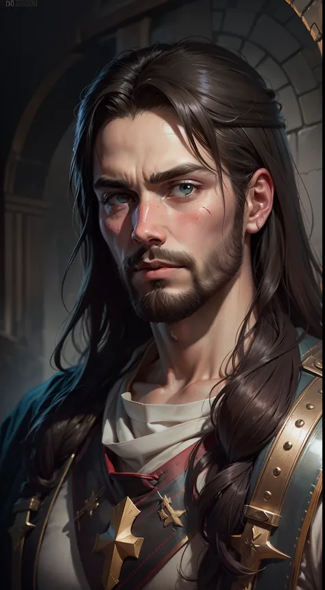 jesus christ as an hero, realistic portrait, symmetrical, highly detailed, digital painting, artstation, concept art, smooth, sharp focus, illustration, cinematic lighting,