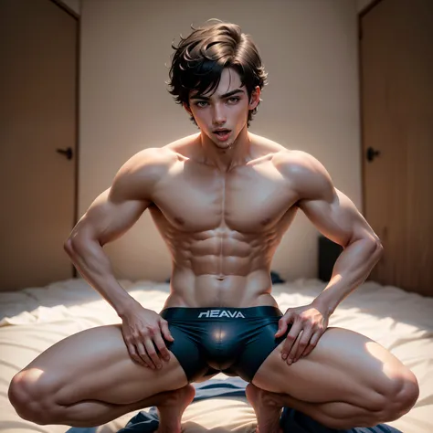 menino, masculino, sozinho, sexy, louro, Twink, underwear, cockbulge, magro, pele detalhada, louro, pele brilhante, olhos azuis, Abs, delicado, expression of ecstasy, Excitado, menino loiro, trilha de Saliva, gemendo, adolescente, inspirado em Adrian Zingg...