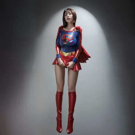 (((Make the most of the original image)))、(((Supergirl Costume)))、(((moribund)))、(((Turning a blind eye)))、(((Clothes are torn)))、、((It is violently destroyed))、(((dead body)))、(((Hanging)))、(((Weakness)))、((Bloody))、((Stockings are torn))、((Top image qual...