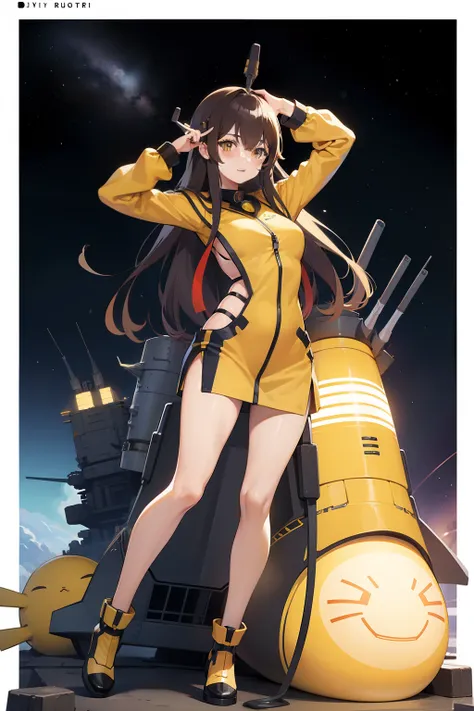 Senyuki、Space Battleship Yamato、Full-body fitted yellow uniform