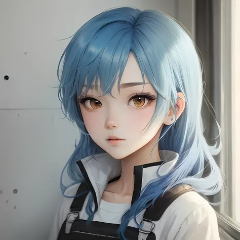 Anime; blue hair;