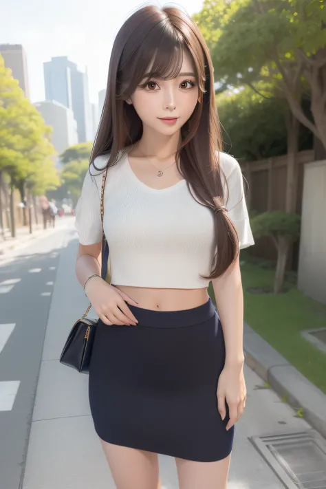 (of the highest quality、8K、Structurally correct、Photorealsitic:1.4、超A high resolution)、realistic shaded、cinematic、plein air、1little girl、23years old、delicated face、japanes、model in Japan、brown-eyed、 An ultra - realstic face、Very charming、Dynamic angles、dyn...