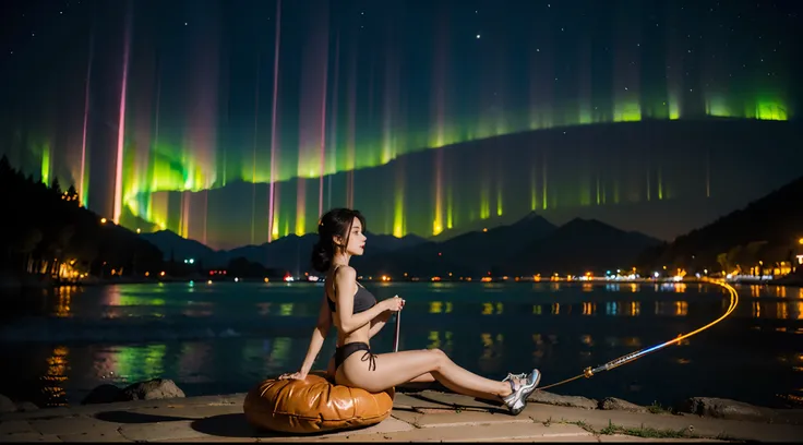 Ultra-grand scenes，The ultra-wide-angle lens captures the appearance of the adventurer girl on location。The adventurer girl can always quickly change clothes for scene elements，And the change in clothing does not affect the display of her physical characte...