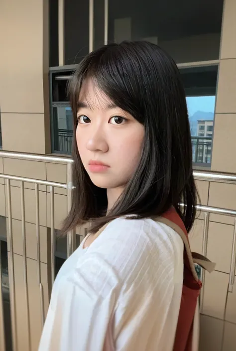 There was a woman standing outside with a bag, jaeyeon nam, Shin Jinying, headshot profile picture, xision wu, Kim Tae-joon, chiho, Korean girl, Choi Hyun-hwa, xintong chen, wenfei ye, lee ji eun, Lee Ji-eun, Kim Do-young, 19-year-old girl