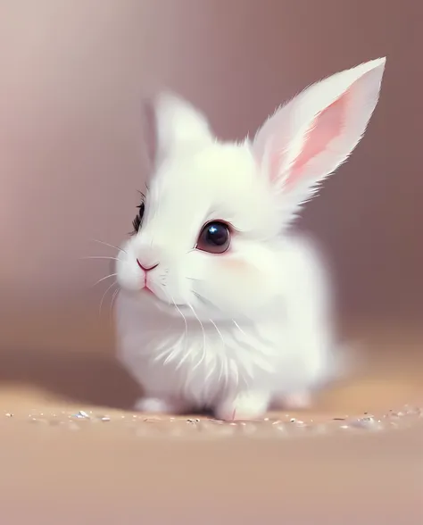 beautiful little bunny with dreamy eyes, volumetric light, hyper realistic, intricate detail, illustration, painting, watercolor...