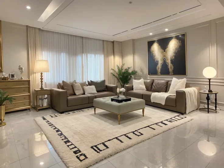 ，masterpiece, best quality，8k, ultra highres，Reallightandshadow，（Realiy，realisticlying)，：Step into the living room，Its like being in an artists workshop。Bold and creative ornaments decorate the space，The wide variety of paintings and sculptures is fascinat...