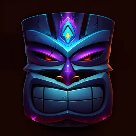 Maya Totem, Colorful, League of Legends Splash Art, Game Icon, Masterpiece, Highest Quality