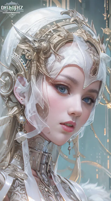 Organic cyborgs, Beautiful and lovely face，white plastic, diffuselighting, fantasy, Intricate, elegant, Highly detailed, Lifelike, Photorealistic, Digital painting, art  stations, illustration, concept-art, smooth, Sharp focus, The art of John Collier and ...